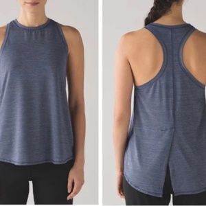 Lululemon Hot Like Agni Singlet Heathered Astro Blue